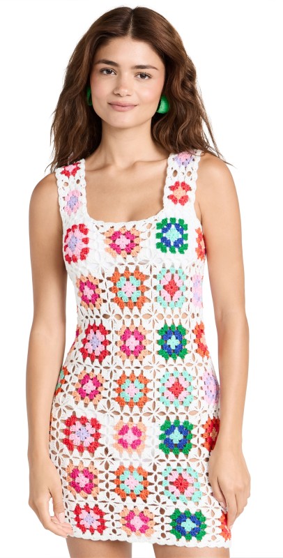 Beach Riot James Dress Tropical Sunset Crochet
