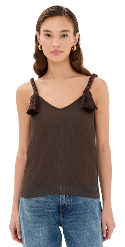 JW Anderson Tassel Strap Camisole Dark Brown