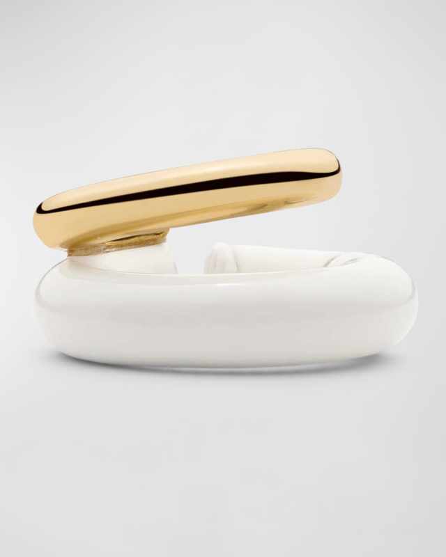 Vida Enamel and 12K Gold-Plated Cuff, Single