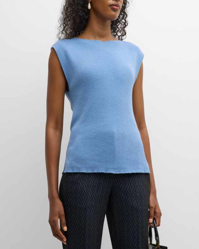 Ribbed Seamless Side-Slit Tank