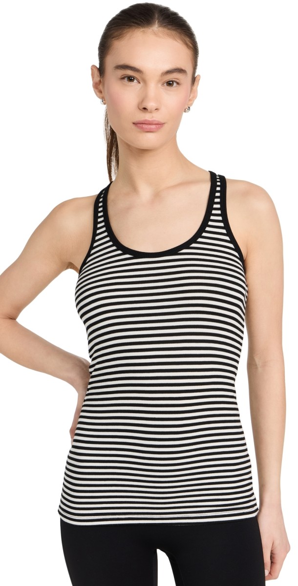 Splits59 Ashby Rib Tank White/Black Stripe
