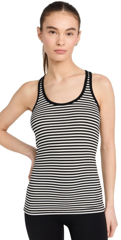Splits59 Ashby Rib Tank White/Black Stripe