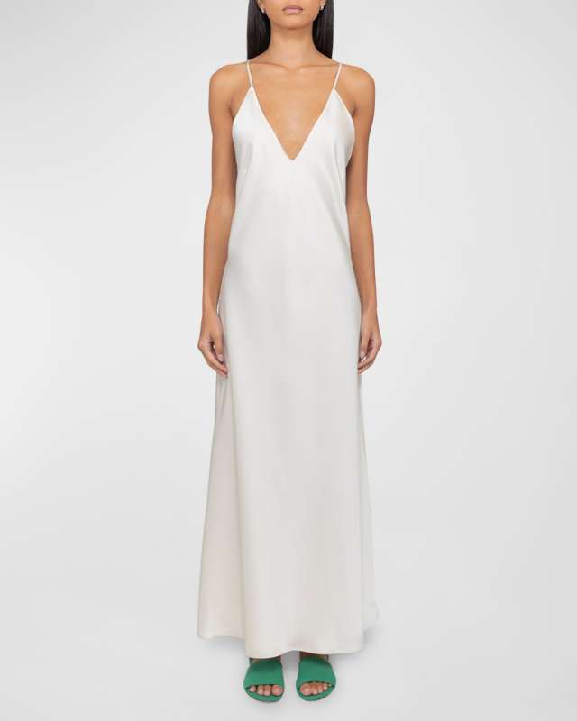 Barb Backless Satin Maxi Dress