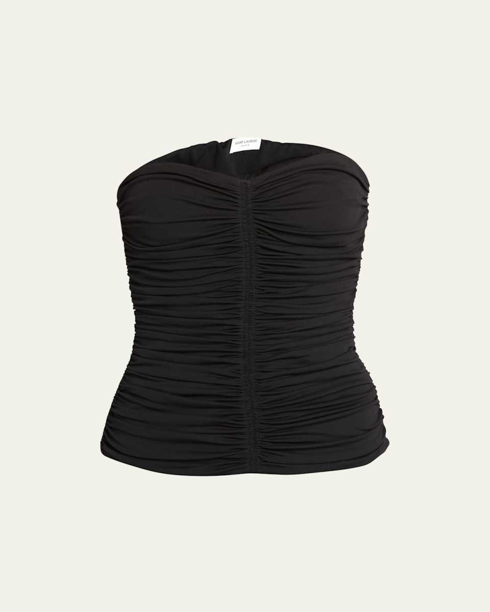Ruched Strapless Tube Top