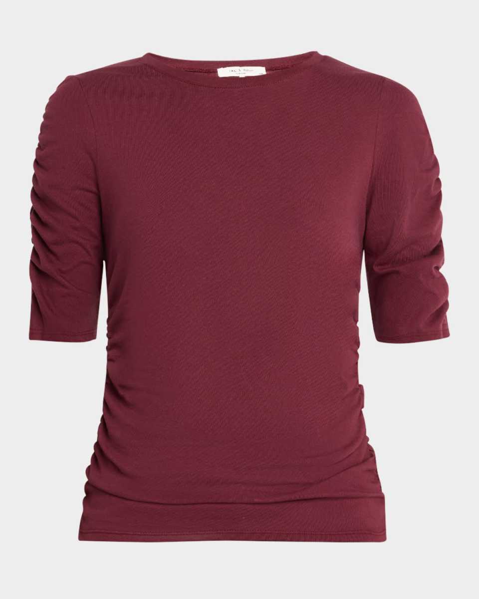 Juliet Shirred Short-Sleeve Tee