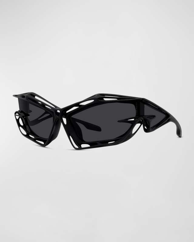 Giv Cut Cage Acetate Aviator Sunglasses