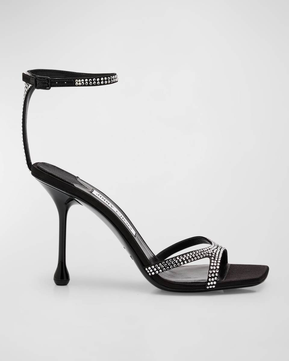 Ixia Crystal Studded Ankle-Strap Sandals