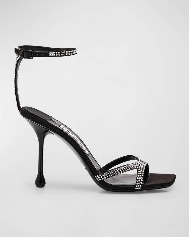 Ixia Crystal Studded Ankle-Strap Sandals