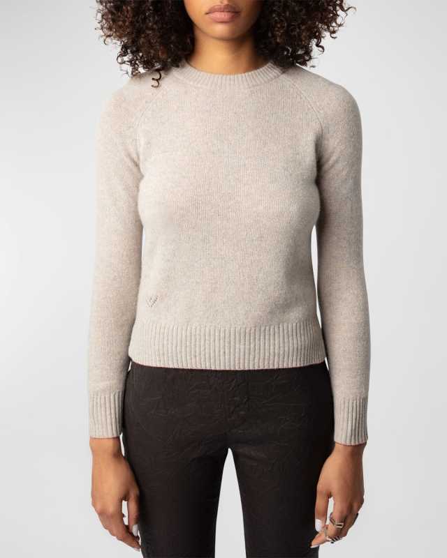 Sourcy Cashmere Raglan-Sleeve Sweat