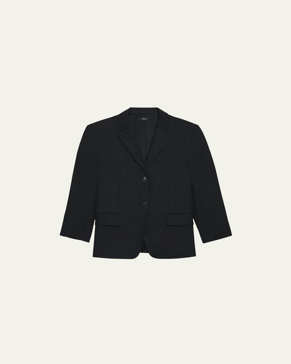 Galena Boxy Oversized Linen Jacket