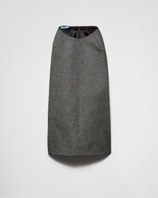 PRADA Mouliné midi-skirt