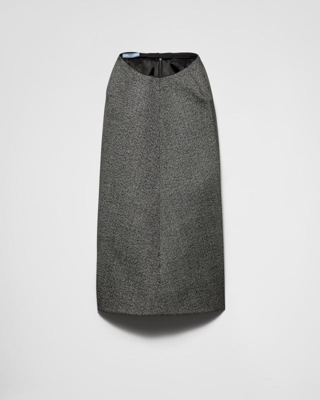 PRADA Mouliné midi-skirt
