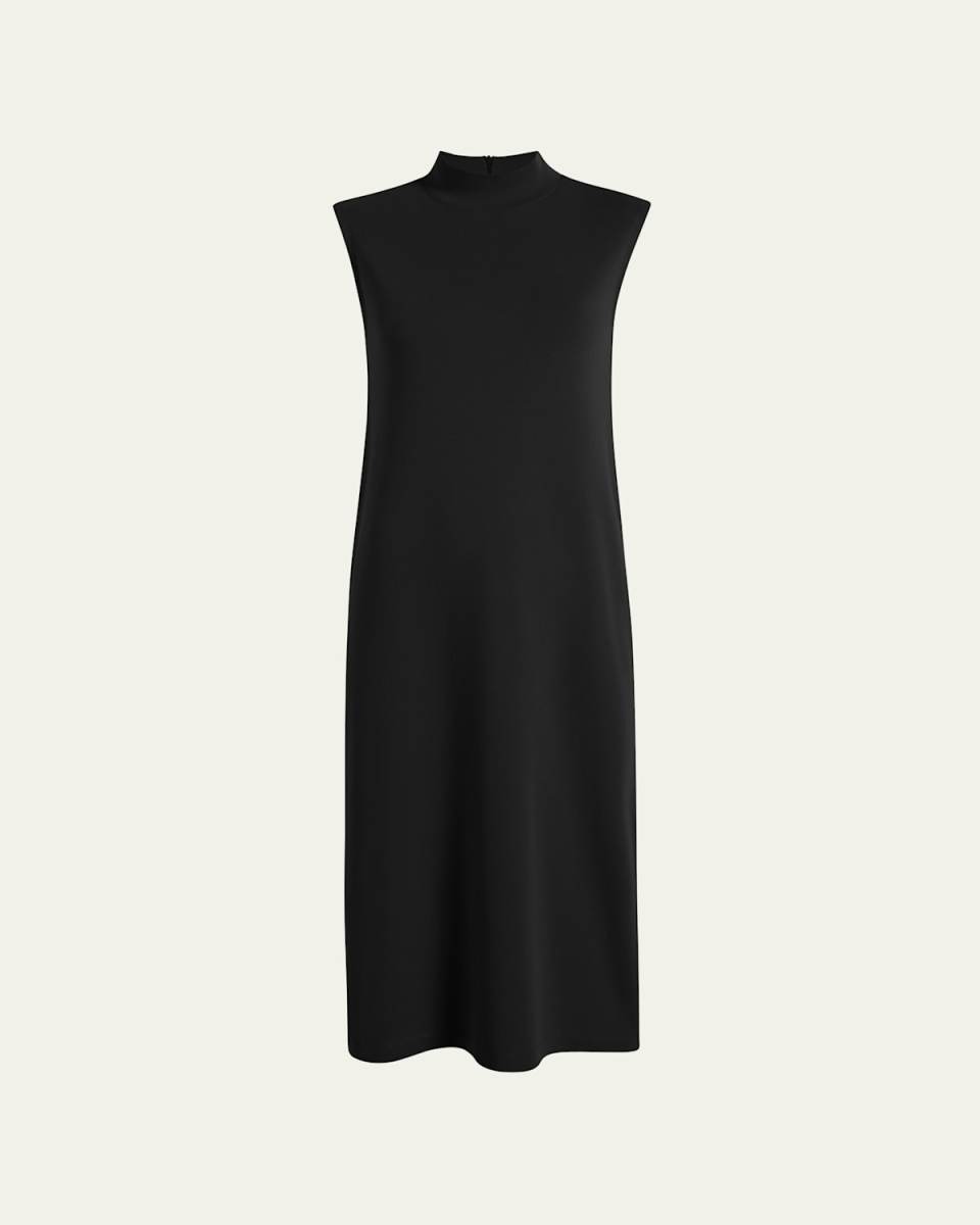 Luxe Seamed Organic Cotton Midi Dress