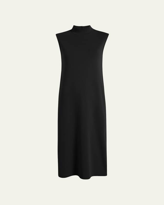Luxe Seamed Organic Cotton Midi Dress