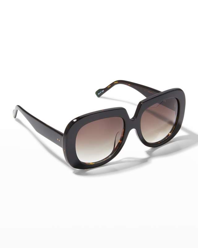 Bed of Roses Square Plastic/Metal Sunglasses