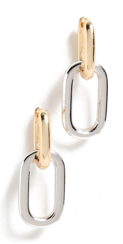 SHASHI Gemini Drop Earrings Gold/Silver
