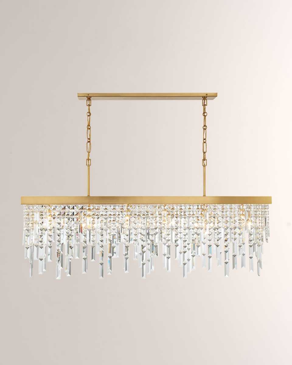 Winfield 6-Light Antiqued Gold Linear Chandelier