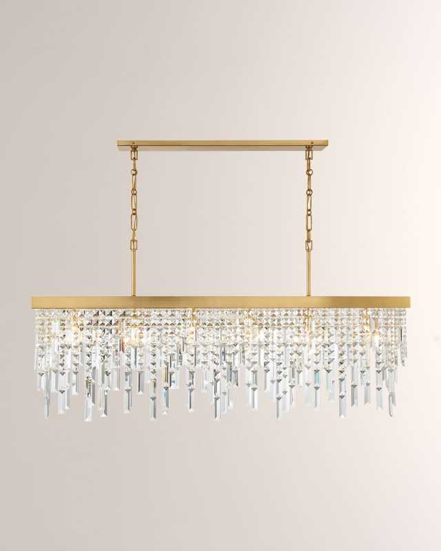 Winfield 6-Light Antiqued Gold Linear Chandelier