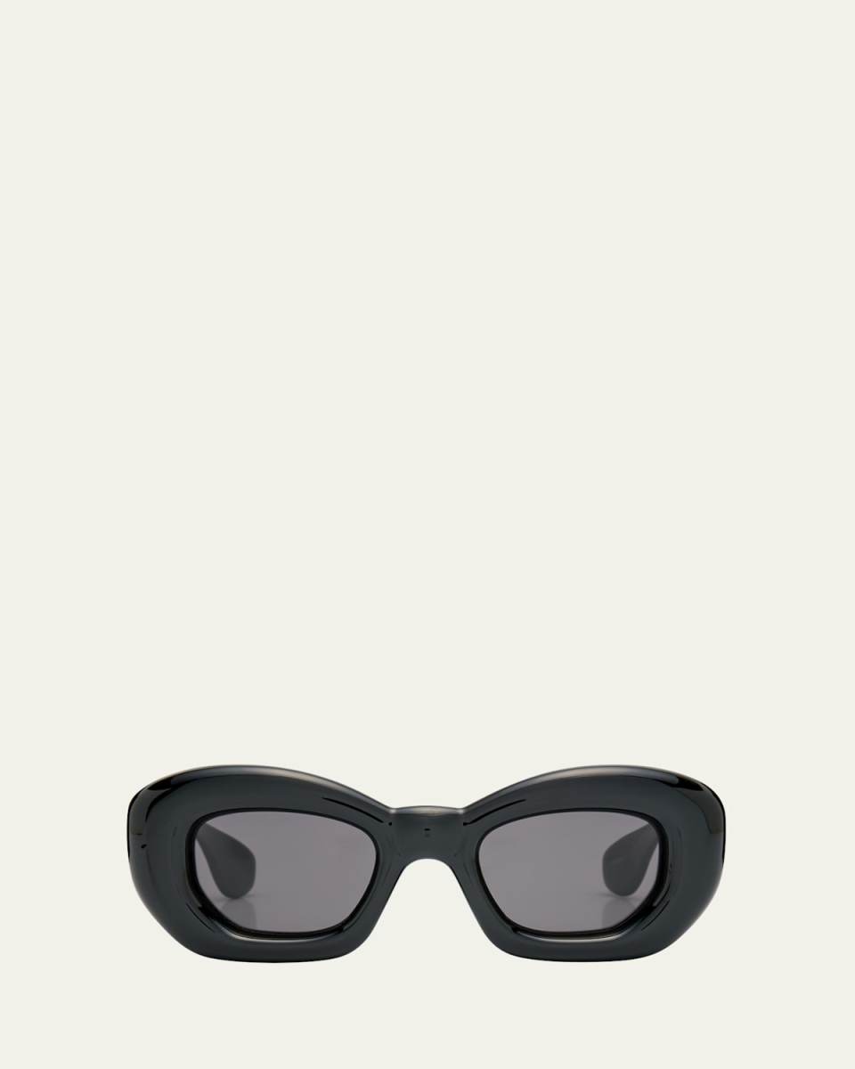 Inflated Monochrome Acetate Butterfly Sunglasses