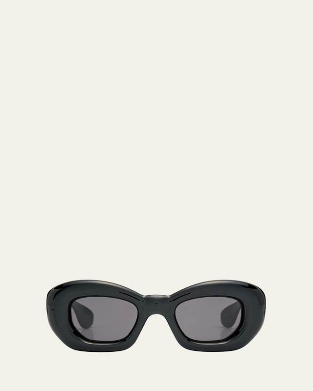 Inflated Monochrome Acetate Butterfly Sunglasses