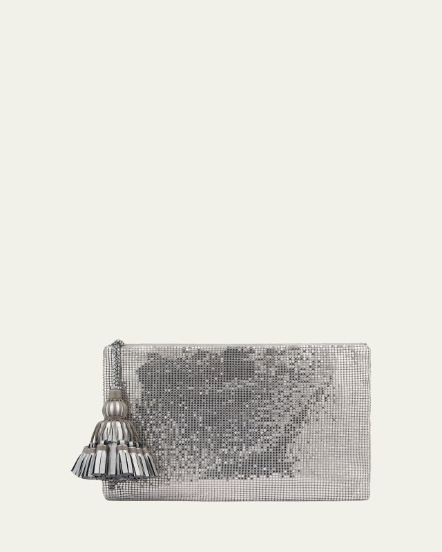 Georgiana Mesh Metal Clutch Bag