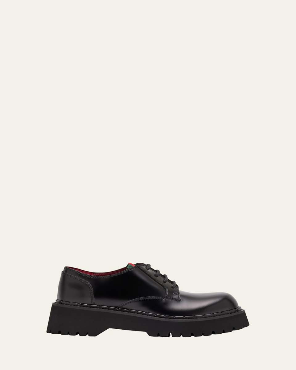 Thea Leather Web Derby Loafers