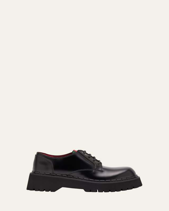 Thea Leather Web Derby Loafers