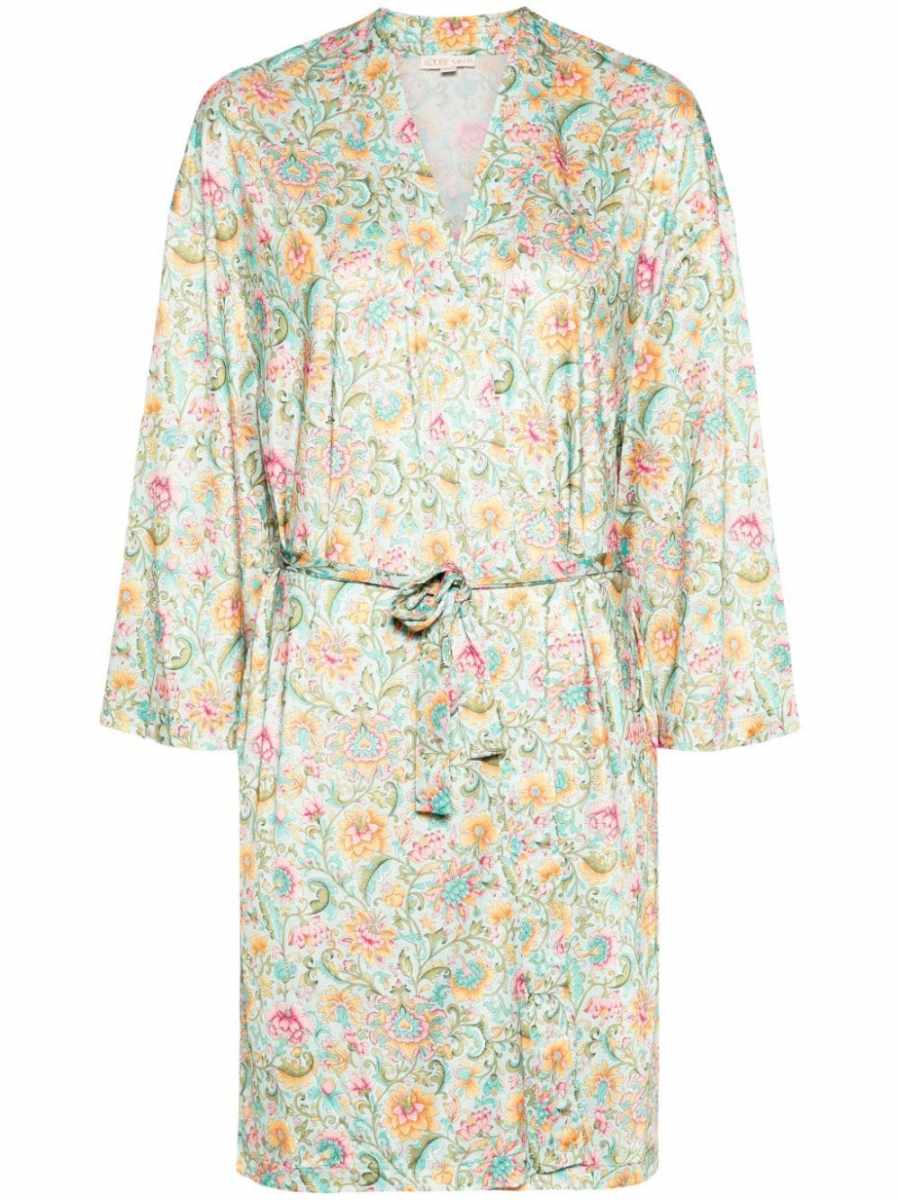 Yoki floral-print jersey top