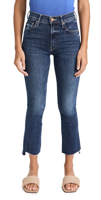 MOTHER The Insider Crop Step Fray Jeans Teaming Up
