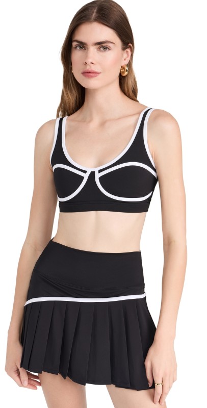 Beach Riot Olympia Top Black & White