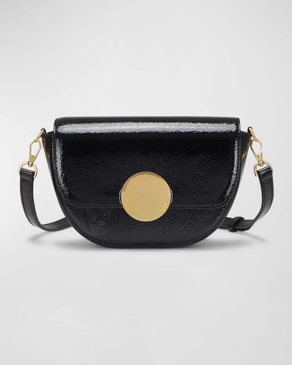 Lottie Crinkled Patent Leather Crossbody Bag