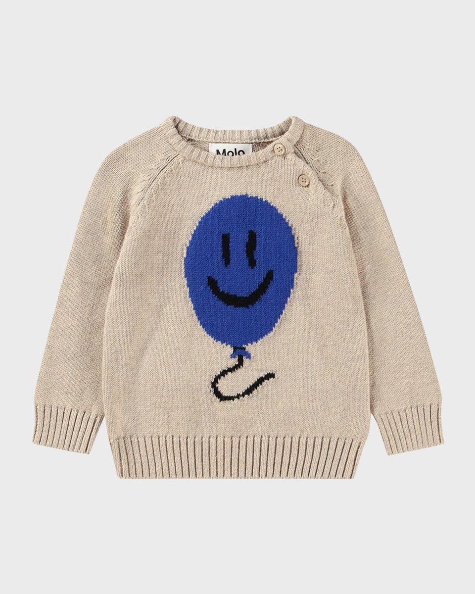 Girl's Bless Happy Face Sweater, Size 6M-
