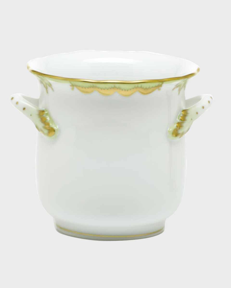 Princess Victoria Green Mini Cache Pot with Handles