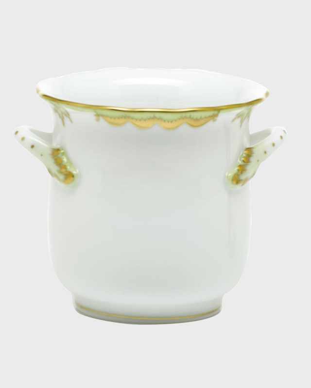 Princess Victoria Green Mini Cache Pot with Handles