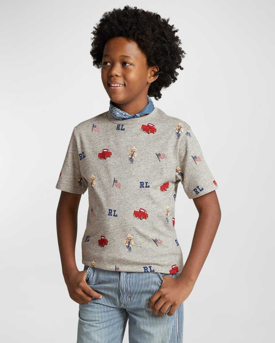 Boy's Graphic Polo Bear W/ Truck T-Shirt, Size S-XL