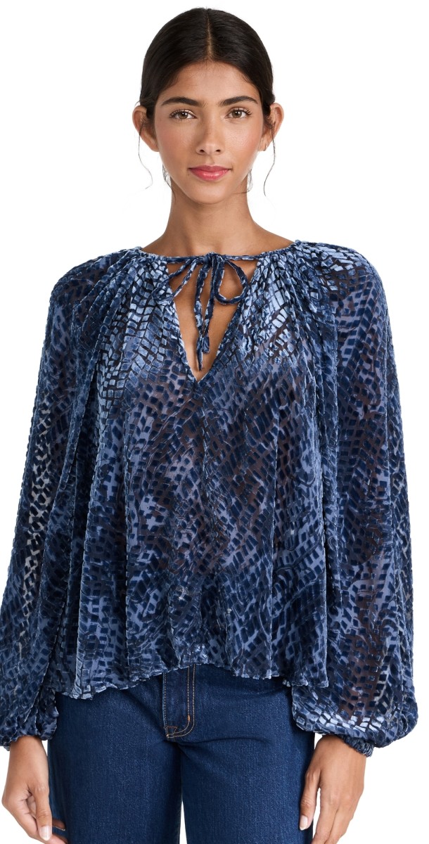 Ulla Johnson Pauline Blouse Marine