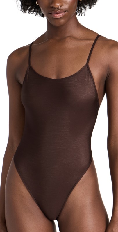 Only Hearts Second Skins Thong Bodysuit Black