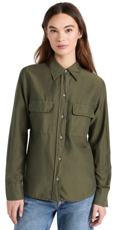 Vince Utility Shirt Washed Vine