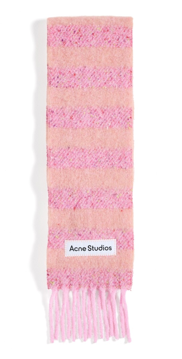 Acne Studios Stripe Scarf Pink