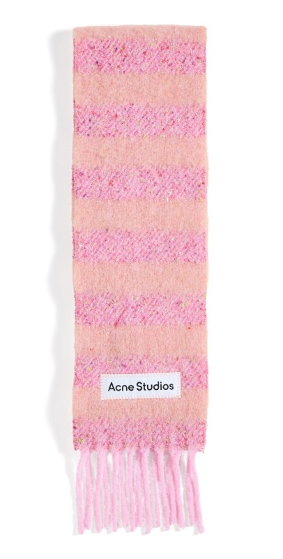 Acne Studios Stripe Scarf Pink