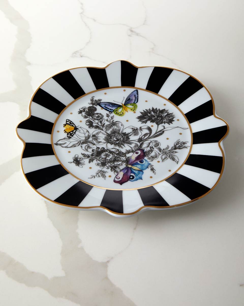 Butterfly Toile Salad Plate