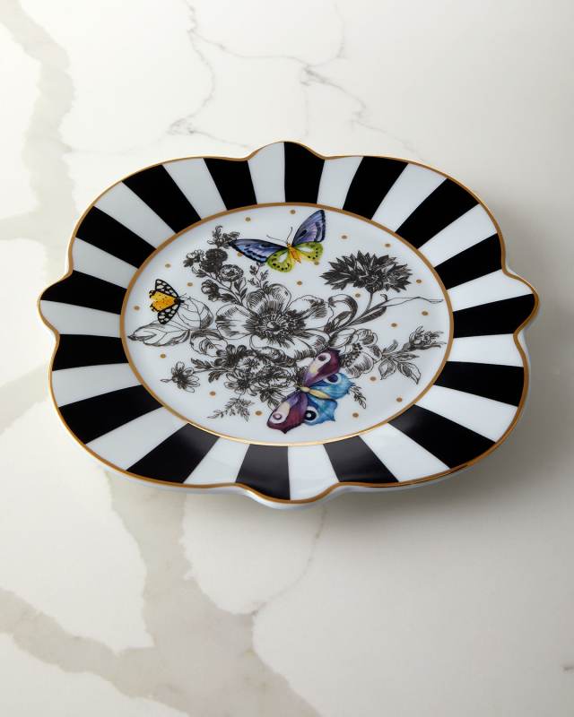 Butterfly Toile Salad Plate