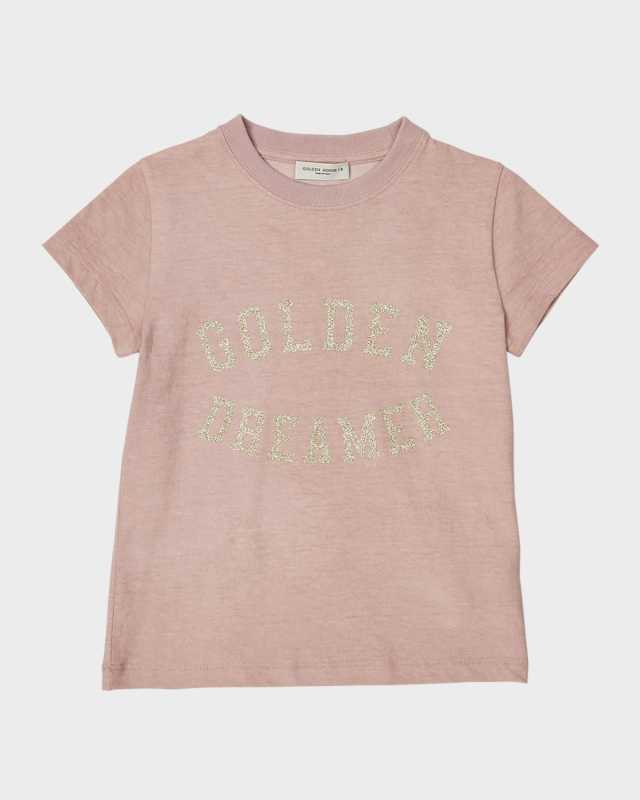 Girl's Journey Glittery Logo-Print T-Shirt, Size