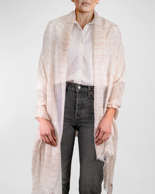 Snakeskin Cashmere & Silk Wrap