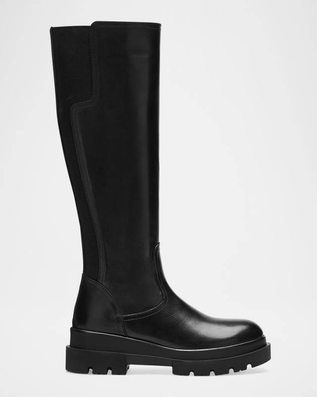 Brooke Leather Stretch Knee Boots