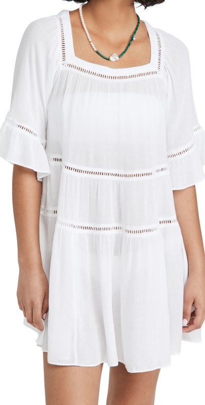 Playa Lucila Drop Waist Mini Dress Black