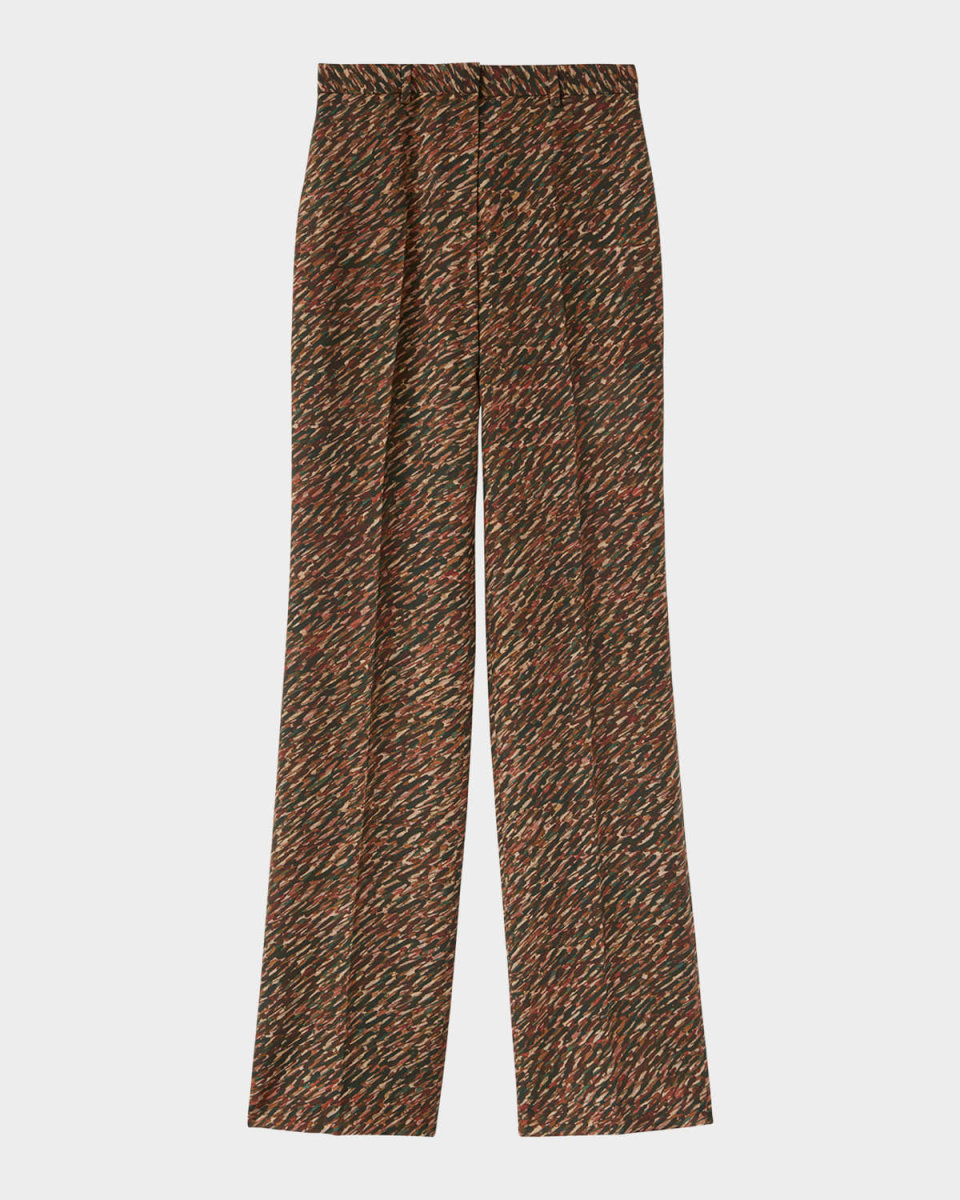 Dany Silk Andre-Print Trousers