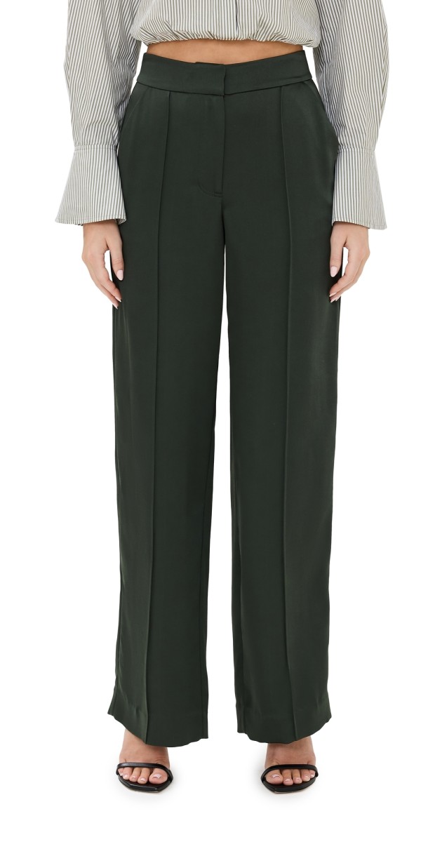SIMKHAI Kyra Wide Leg Pants Moss