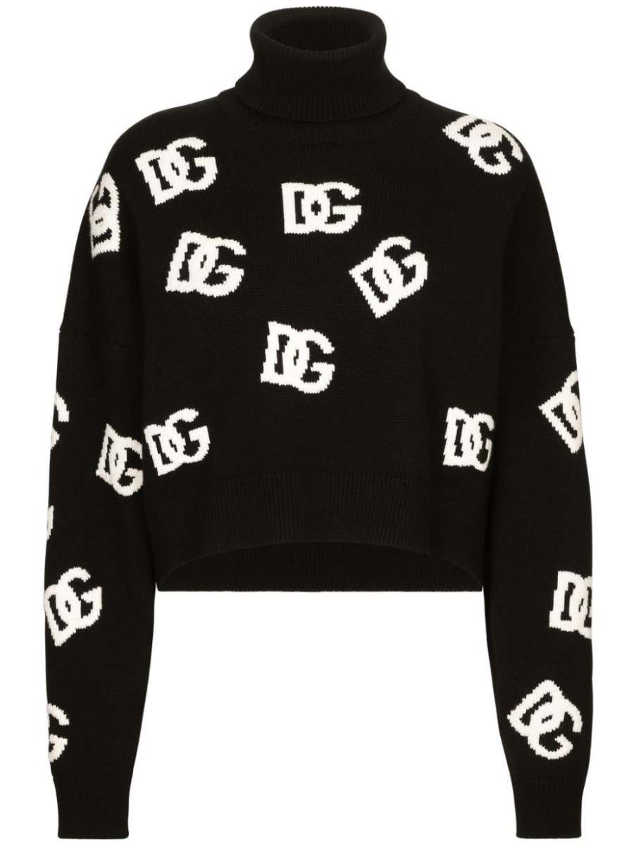 intarsia-knit logo jumper