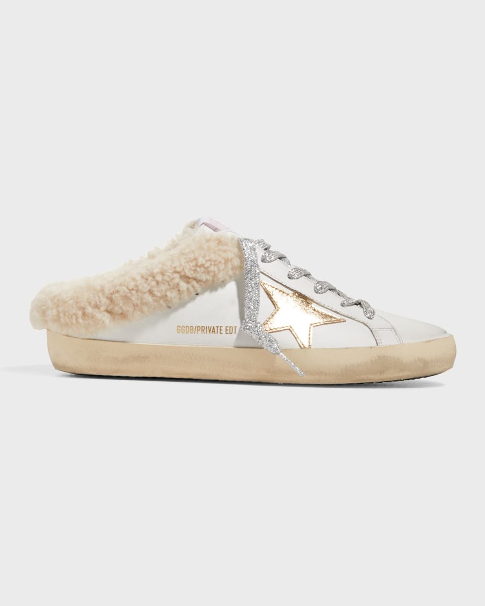 Superstar Sabot Leather Shearling Sneakers